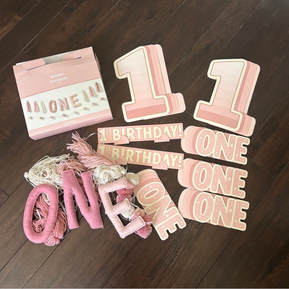 First birthday Banner and Decor